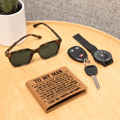 To My Man Inspiration (Black) – Leather Wallet