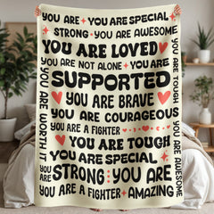 To My Daughter Braver (From Mom) – Sherpa Fleece Blanket